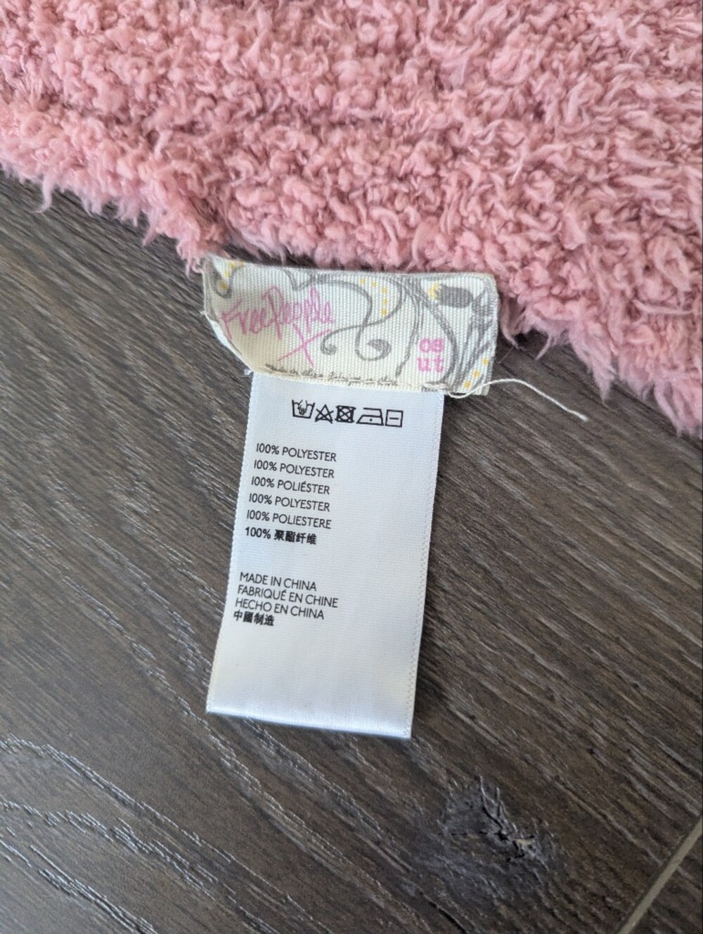 Free People Fuzzy Scarf Bluvh Pink Wrap